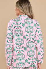 10 Wild Celebrations Blush Pink Print Pajama Set at reddress.com