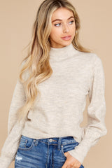 3 Keeping Along Oatmeal Sweater at reddress.com