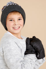 3 Snow Days Black Youth Gloves at reddress.com