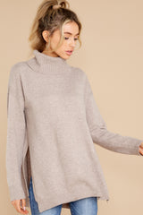 8 First Train North Taupe Sweater at reddress.com