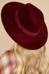 2 Profiles Well Burgundy Hat at reddress.com