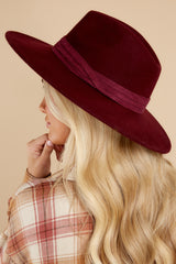 1 Profiles Well Burgundy Hat at reddress.com