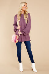 4 Simplest Moments Dusty Purple Sweater at reddress.com