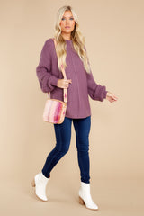5 Simplest Moments Dusty Purple Sweater at reddress.com