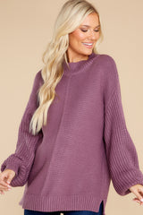 7 Simplest Moments Dusty Purple Sweater at reddress.com