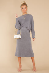 1 Better Times Charcoal Grey Sweater at reddress.com