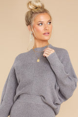 5 Better Times Charcoal Grey Sweater at reddress.com