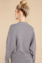 7 Better Times Charcoal Grey Sweater at reddress.com