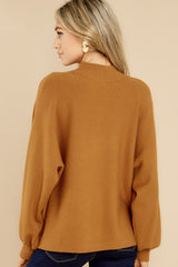 9 Straight Shot Dark Mustard Sweater at reddress.com