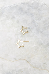 1 Star Gold Earrings at reddress.com