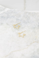 2 Star Gold Earrings at reddress.com