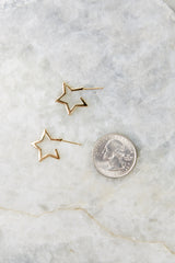3 Star Gold Earrings at reddress.com