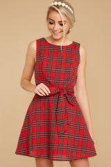 2 My Gift To You Red Plaid Dress at reddress.com