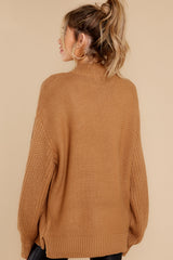 8 Simplest Moments Camel Sweater at reddress.com