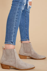 2 Seen You Before Grey Ankle Booties at reddress.com