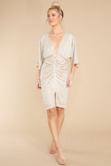 3 Cheers To Tonight Champagne Sequin Dress at reddress.com