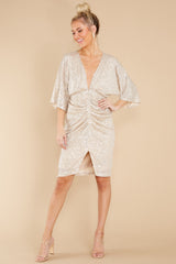4 Cheers To Tonight Champagne Sequin Dress at reddress.com