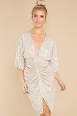 6 Cheers To Tonight Champagne Sequin Dress at reddress.com