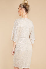 8 Cheers To Tonight Champagne Sequin Dress at reddress.com