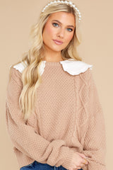 1 Wonderful Fairytale Taupe Sweater at reddress.com