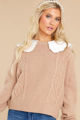 8 Wonderful Fairytale Taupe Sweater at reddress.com