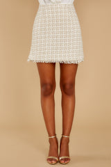 5 With A Statement Ivory Tweed Skirt at reddress.com
