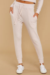 2 Stay Up Late Soft Pink Joggers at reddress.com