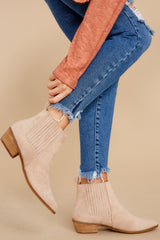 1 Seen You Before Taupe Ankle Booties at reddress.com