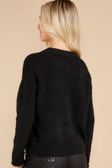 10 No Ordinary Day Black Sweater at reddress.com
