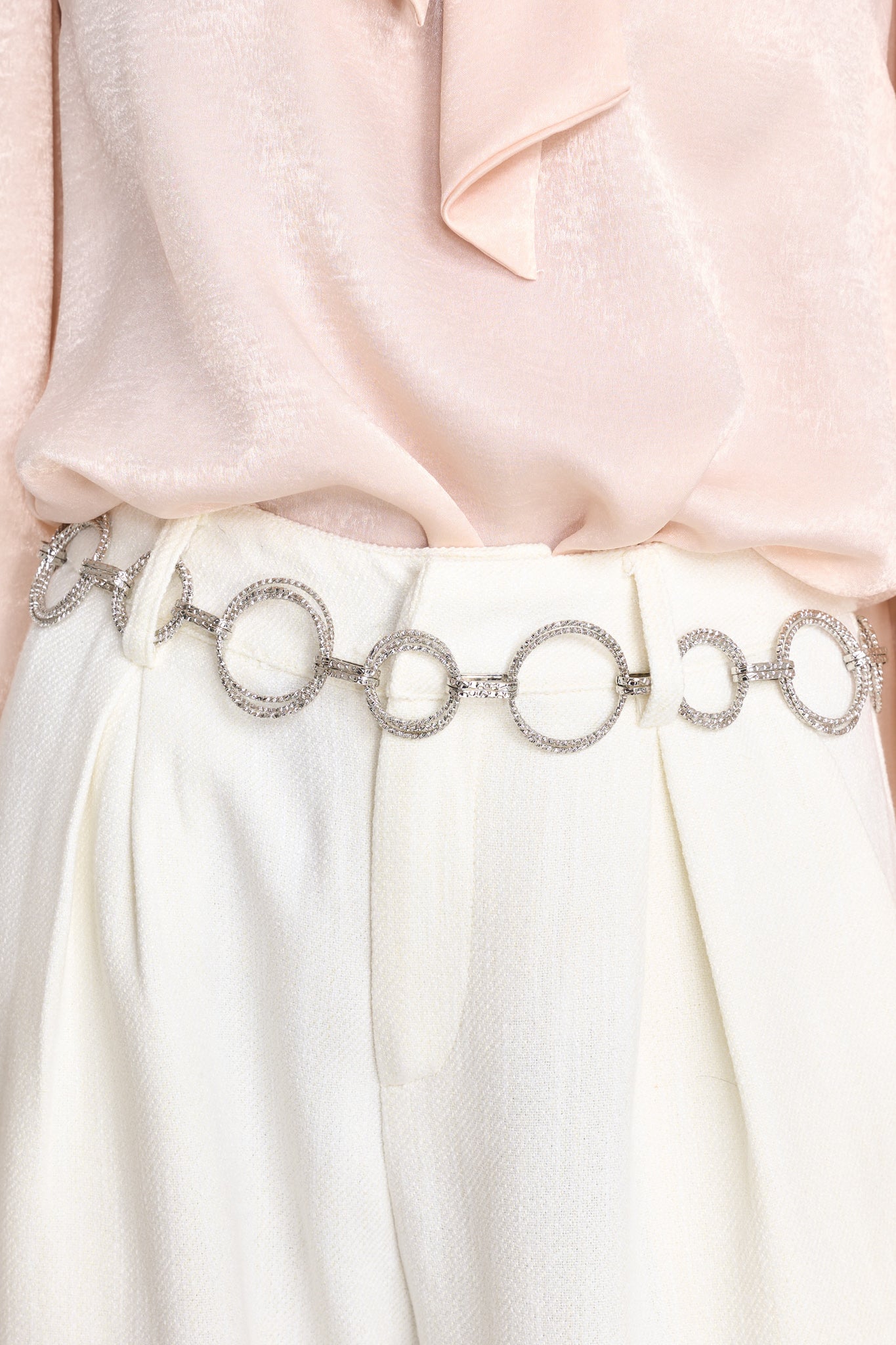 1 With A Positive Attitude Silver Chain Belt at reddress.com