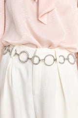 1 With A Positive Attitude Silver Chain Belt at reddress.com
