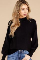 6 Thinking About Tomorrow Black Sweater at reddress.com