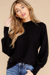 1 Thinking About Tomorrow Black Sweater at reddress.com