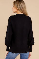 8 Thinking About Tomorrow Black Sweater at reddress.com