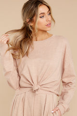 12 Settling Down Taupe Top at reddress.com