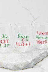 3 Tipsy And Bright To Go Wine Glasses at reddress.com