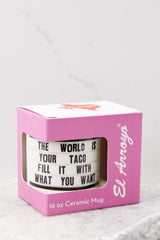 3 World Is Your Taco White Mug at reddress.com
