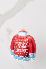 2 Warm And Fuzzy Red Sweater Ornament at reddress.com