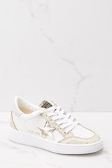 4 Denisse White Blush Croco Sneakers at reddress.com