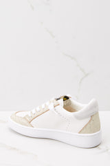 6 Denisse White Blush Croco Sneakers at reddress.com