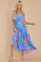 7 What's Mine Is Yours Blue Floral Maxi Dress at reddress.com