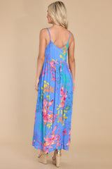 9 What's Mine Is Yours Blue Floral Maxi Dress at reddress.com