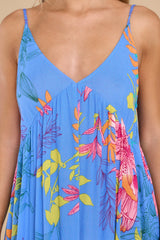 2 What's Mine Is Yours Blue Floral Maxi Dress at reddress.com