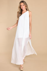 7 Walking In The Clouds Off White Maxi Dress at reddress.com