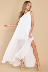 5 Walking In The Clouds Off White Maxi Dress at reddress.com