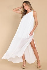 4 Walking In The Clouds Off White Maxi Dress at reddress.com