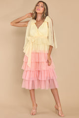1 You Can Fly Pink Multi Midi Dress at reddress.com