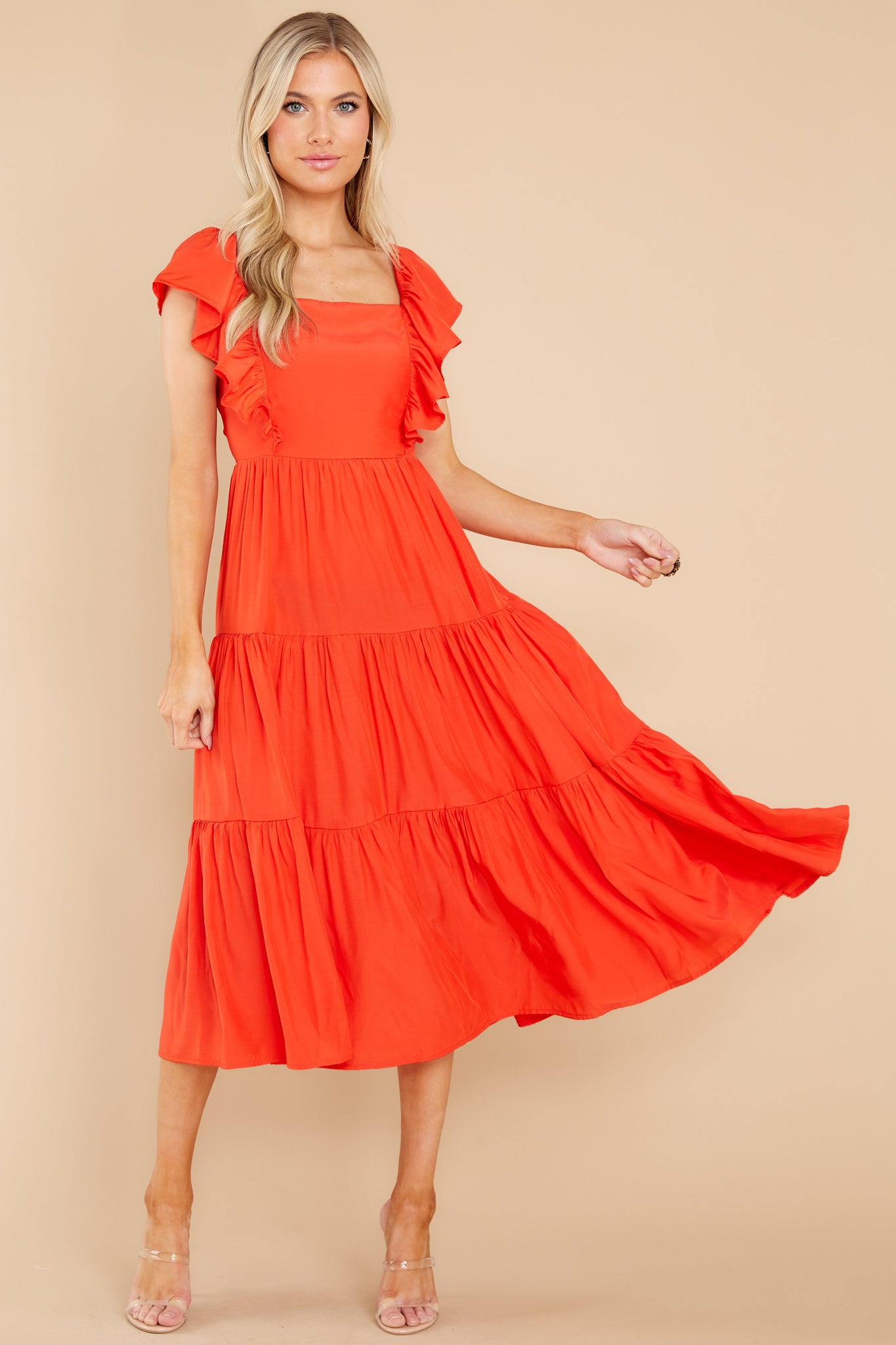 4 Smitten By You Red Midi Dress at reddress.com
