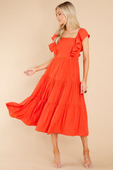 5 Smitten By You Red Midi Dress at reddress.com