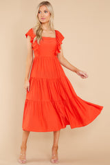 2 Smitten By You Red Midi Dress at reddress.com